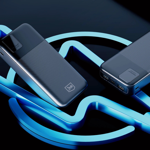 Power Bank, 2x USB-A, 1x USB-C, 20.000mAh, 22.5W - 3mk PowerHouse - Black [10]