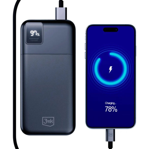 Power Bank, 2x USB-A, 1x USB-C, 20.000mAh, 22.5W - 3mk PowerHouse - Black [8]