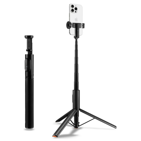 Suporturi Selfie Stick - Selfie Stick Bluetooth cu Telecomanda- Spigen (S541W) - Black
