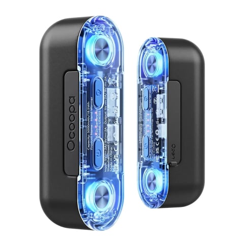 Incalzitoare maini - Set Hand Warmer cu Lumini RGB, Power Bank, Type-C, Magnetic, MagTwins, 2x 5000mAh - Ocoopa (UT4103-BK) - Black