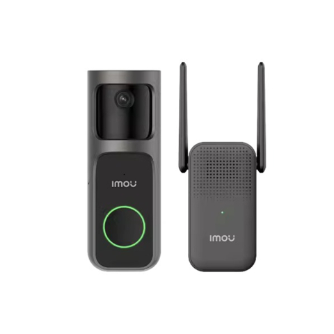 Smart Home - Sonerie cu Camera 3MP, 5000mAh, 8x Digital Zoom - Imou 2S Kit (DB-2SP-3T0W/DS2S) - Black