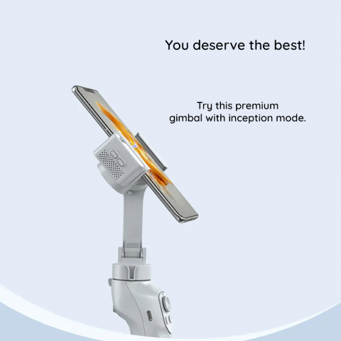 Stabilizator imagine, pentru telefon, cu Inception Mode, Beauty Function, Pliabil - Techsuit - Gri [4]