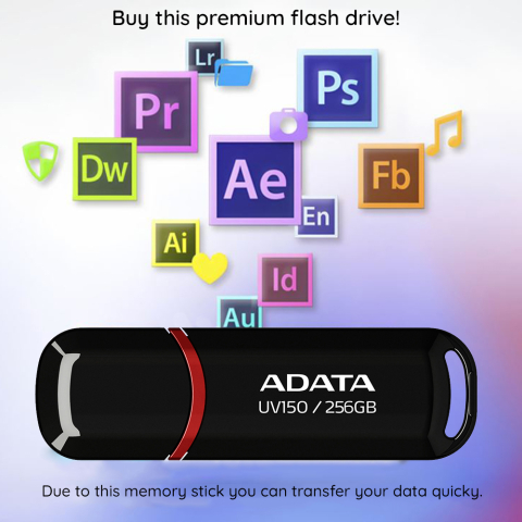 Stick de Memorie 64GB - Adata (AUV150-64G-RBK) - Black [3]