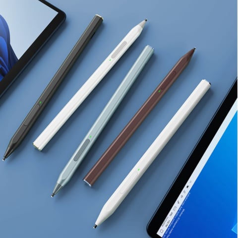 Stylus Pen pentru Tableta Microsoft Surface, Palm Rejection, Tilt Sensitivity, Side Adsorption, 90mAh - Techsuit (C581-C) - Black [4]