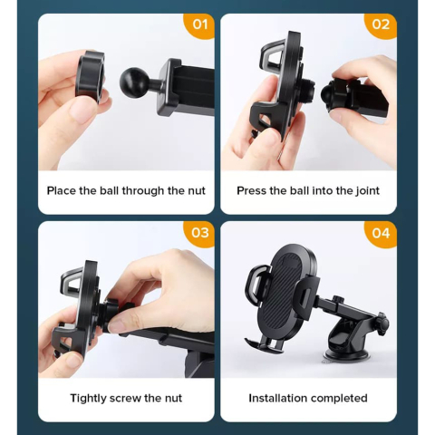 Suport Auto Bord / Parbriz - Techsuit Gravity Grip (S113) - Black [6]