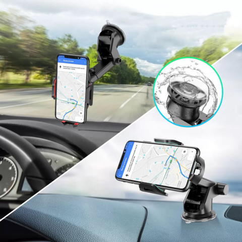 Suport Auto Bord / Parbriz - Techsuit Gravity Grip (S113) - Black [3]