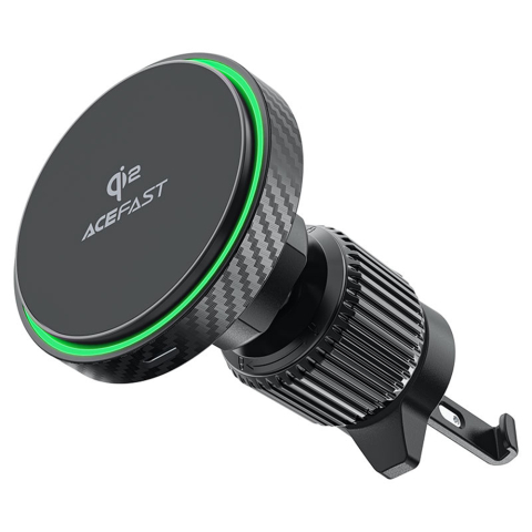 Suporturi Auto - Suport Auto Wireless pentru Telefon, LED Ambient Light, Qi2, 15W - Acefast (D33) - Black