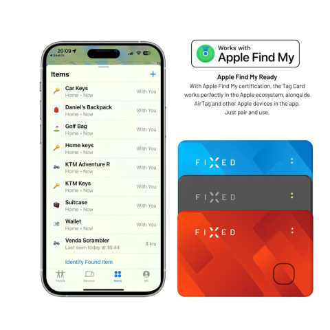 Tracker Portofel, Bluetooth 5.0, Find My - Fixed (FIXTAG-CARD-BL) - Blue [5]