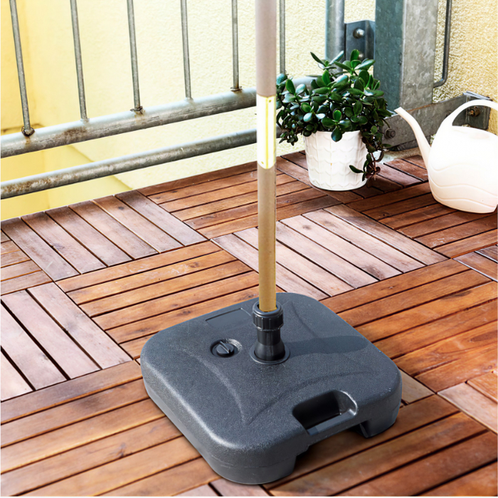 Baza umbrela din plastic ,patrata, 22 litri, neagra [2]