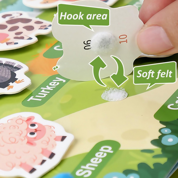 Carte educativa cu stickere reutilizabile Busy Book - Animale, 10 activitati [4]