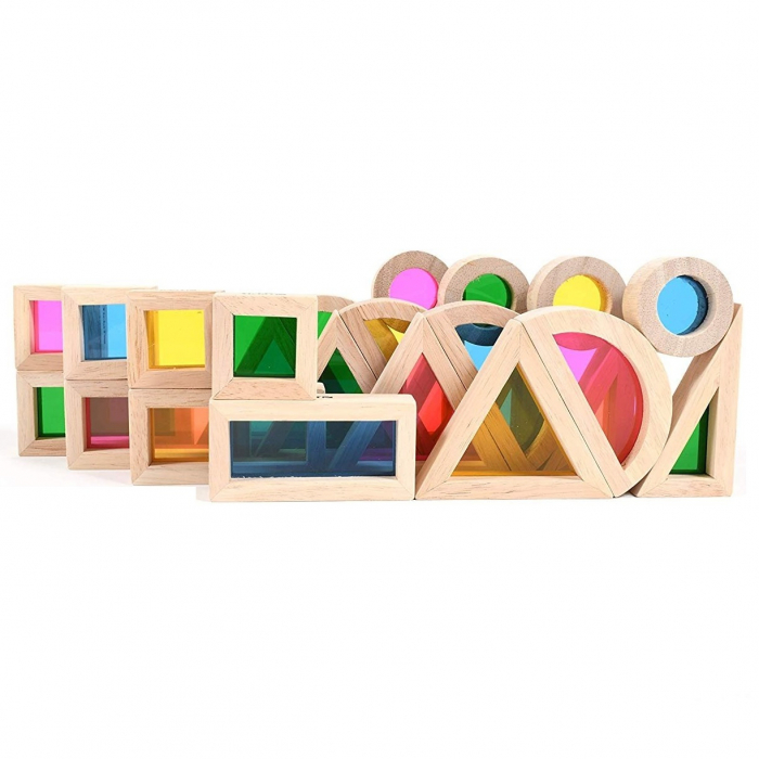 Cuburi senzoriale Kaleidoscop Rainbow, 24 piese [2]