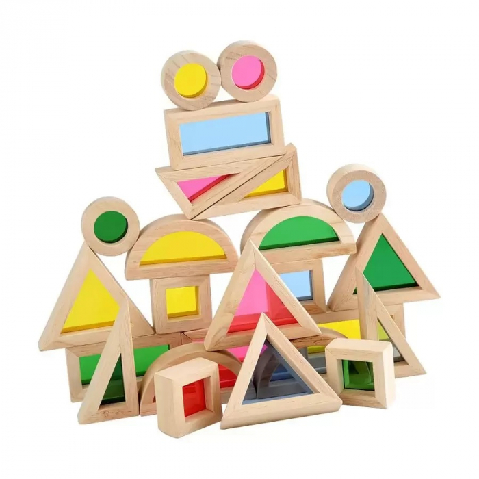 Cuburi senzoriale Kaleidoscop Rainbow, 24 piese [1]