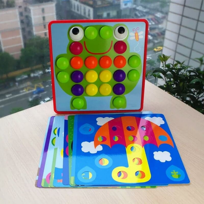 Joc creativ mozaic Button idea, 12 cartonase, 46 de butoni [5]