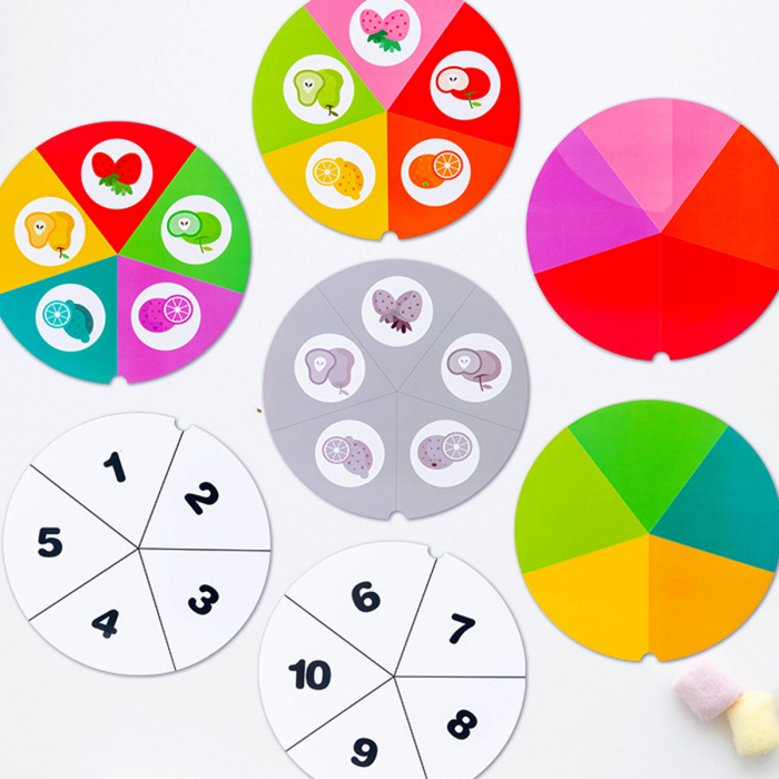 Joc Educational Montessori Clasificare Fructe si Culori, 78 Piese, multicolor [7]