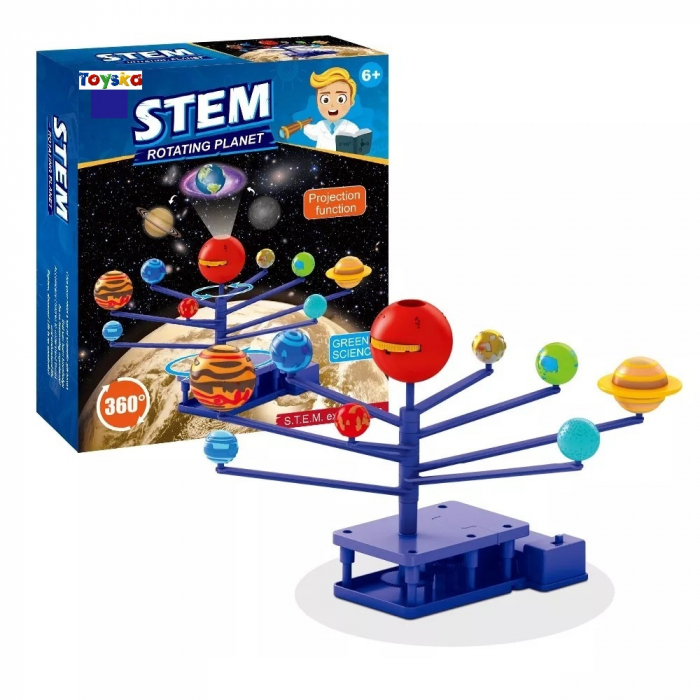 Joc educativ Sistemul Solar cu proiectii DIY Kit, STEM, multicolor [1]