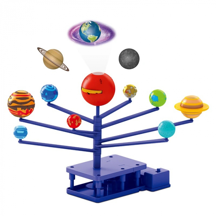 Joc educativ Sistemul Solar cu proiectii DIY Kit, STEM, multicolor [2]
