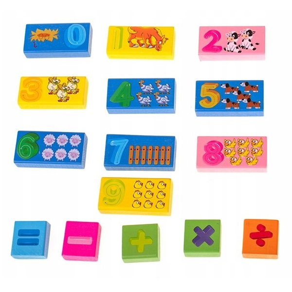 Set cuburi din lemn pentru construit, 100 piese, Ferma animalelor [3]