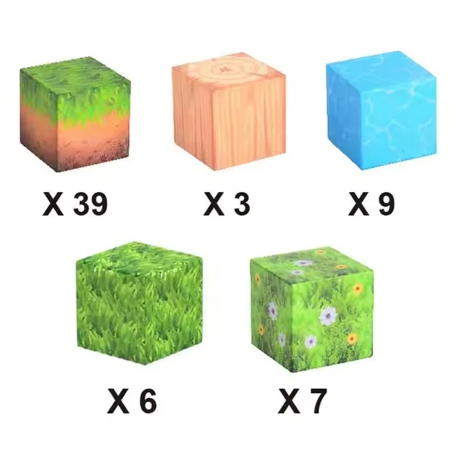 Set cuburi magnetice Creative tip Minecraft, 64 piese, multicolor [2]