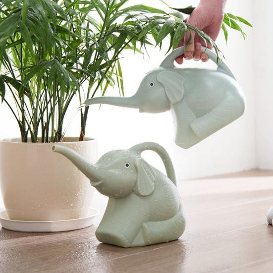 Stropitoare pentru Copii, In forma de Elefant, 1500 mL, pentru Udat Plante, 19.5x17x11.8 cm, Albastru [3]