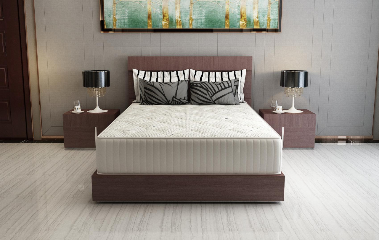 Saltea cu memorie si arcuri Silver Evolution Pocket Spring, Horeca, husa cu ioni de argint, fermitate ridicata [1]