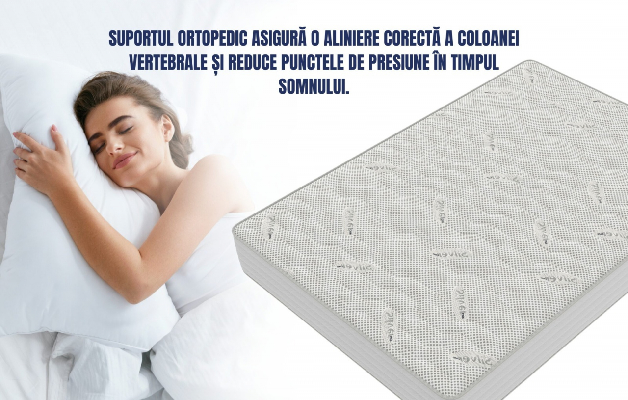 Saltea cu memorie si arcuri Silver Evolution Pocket Spring, Horeca, husa cu ioni de argint, fermitate ridicata [4]