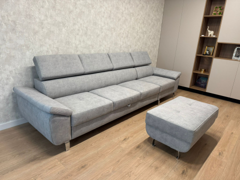 OUTLET - Canapea Natalie 3+1 locuri extensibila cu taburete