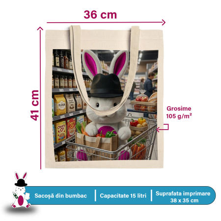Sacoșă bumbac imprimare cu vinil [3]