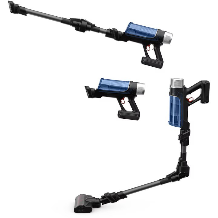 Безжична вертикална прахосмукачка Rowenta X-Force Flex 9.60 Aqua RH20C7WO с моп, сива/синя [4]