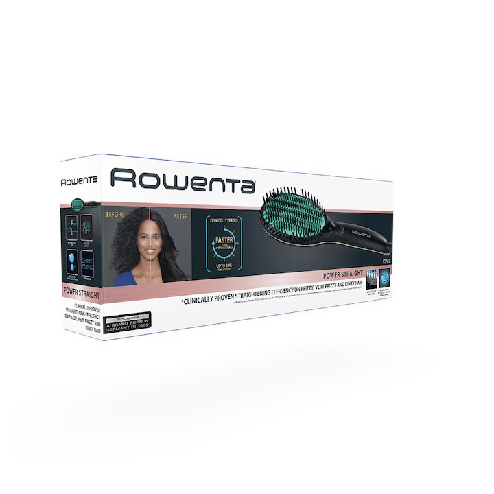 Четка за изправяне на коса Rowenta Power Straight CF5820F0, черна [8]