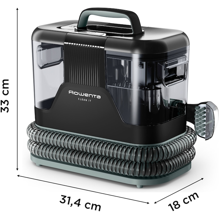 Прахосмукачка за почистване на петна Rowenta Clean IT IN5021F0, черна/зелена [4]