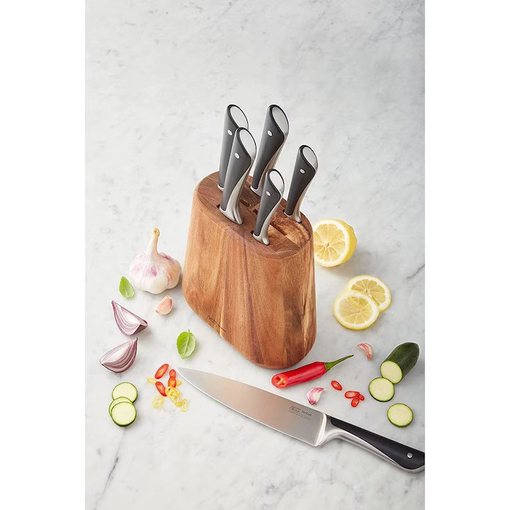 Комплект ножове Tefal Jamie Oliver, 7 части, черен/кафяв [5]