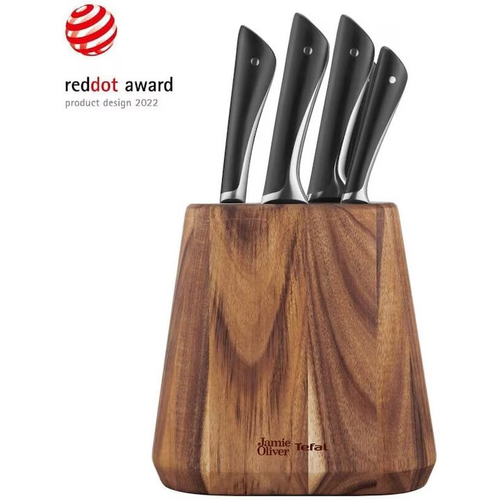 Комплект ножове Tefal Jamie Oliver, 7 части, черен/кафяв [2]