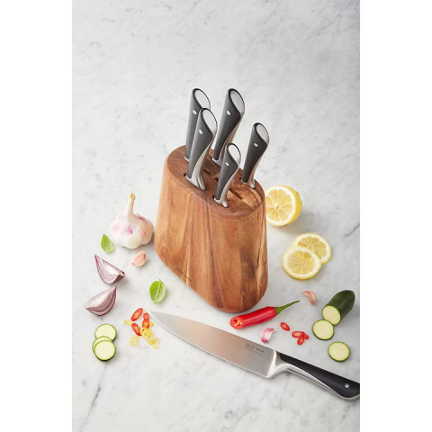 Комплект ножове Tefal Jamie Oliver, 7 части, черен/кафяв [4]