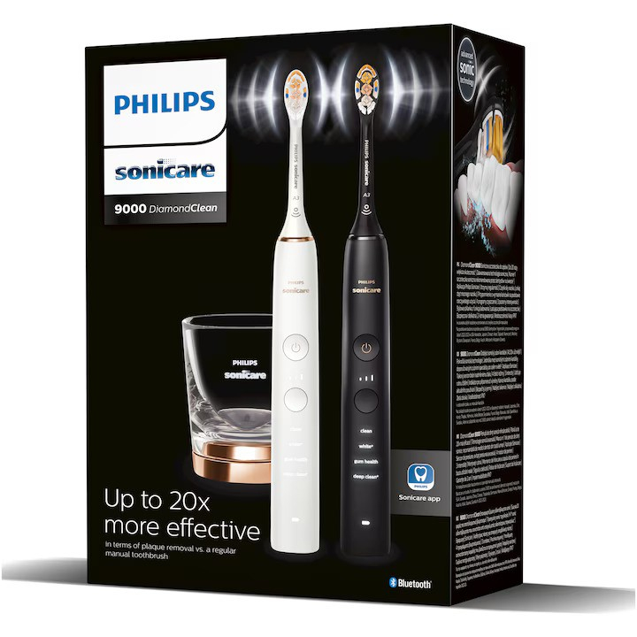 Philips Sonicare Diamond Clean 9000 HX9914/69 Fogkefe készlet, fehér/fekete/arany [4]