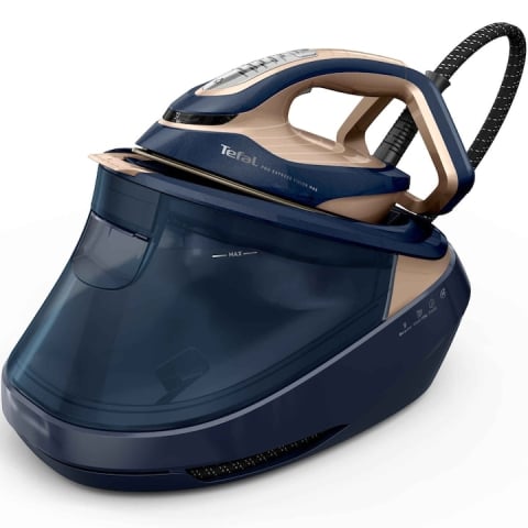 Vasalók és gőzállomások - Tefal Pro Express Vision Max GV9910E0 nagynyomású gőzállomás, 3000 W, 9 bar, kék/arany