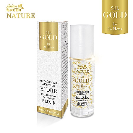 Creme hidratante - GOLDEN GREEN NATURE Elixir pentru hidratarea, intretinerea tenului aur 24K 30ml