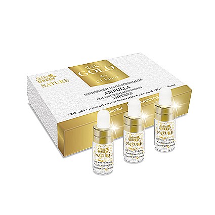 Creme hidratante - GOLDEN GREEN NATURE Fiolă regenerare celulara 24K GOLD 3x3ml