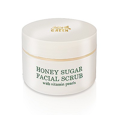 Peeling - GOLDEN GREEN NATURE Scrub facial cu zahăr și miere cu vitamine 50ml