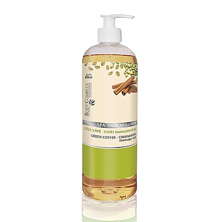 Fermitate  si tonifiere corp - Lady STELLA Spa Spirit Wellness Ulei de masaj reînnoirea pielii cu scorțișoară, Cafea verde 1000 ml