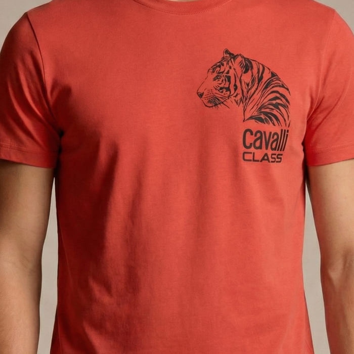 Tricou barbati Cavalli Class rosu model CA-28469 [3]