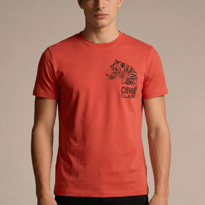 Tricou barbati Cavalli Class rosu model CA-28469 [2]