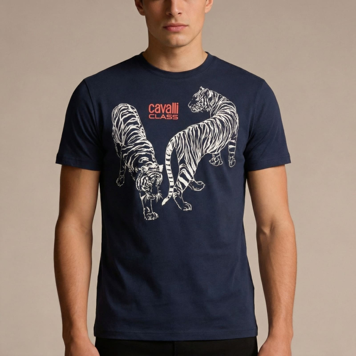 Tricou barbati Cavalli Class albastru model CA-28482 [2]