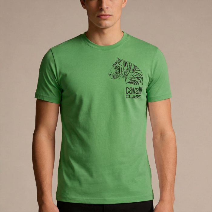 Tricou barbati Cavalli Class verde model CA-28488 [2]