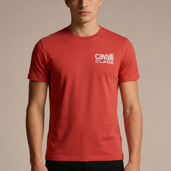 Tricou barbati Cavalli Class rosu model CA-28572 [2]