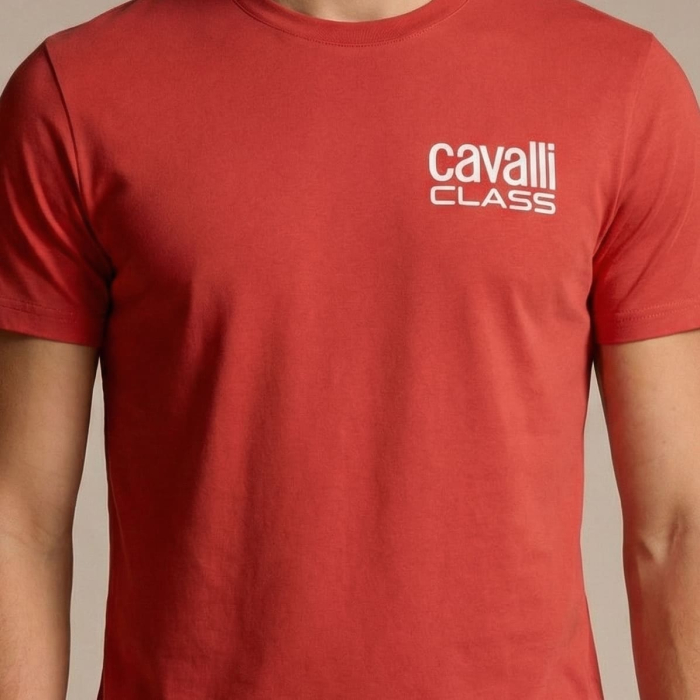Tricou barbati Cavalli Class rosu model CA-28572 [3]