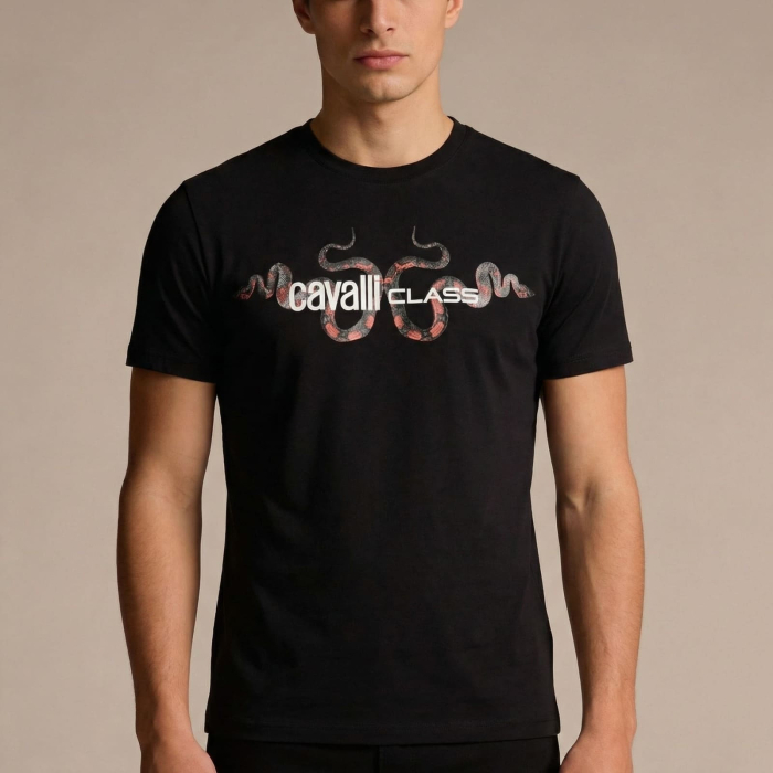 Tricou barbati Cavalli Class negru model CA-28574 [2]