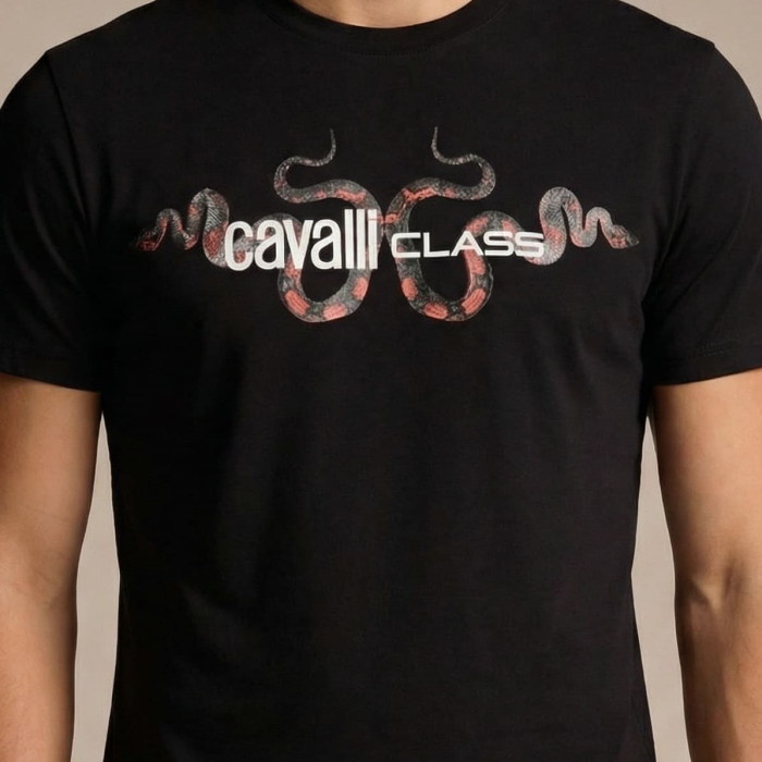 Tricou barbati Cavalli Class negru model CA-28574 [3]