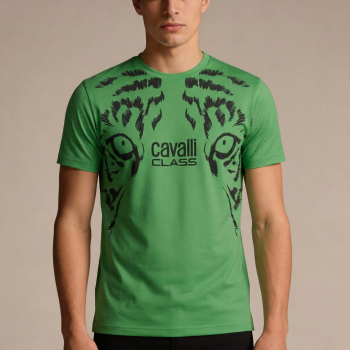 Tricou barbati Cavalli Class verde model CA-28581 [2]