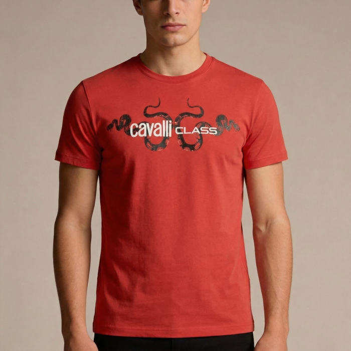 Tricou barbati Cavalli Class rosu model CA-28584 [2]