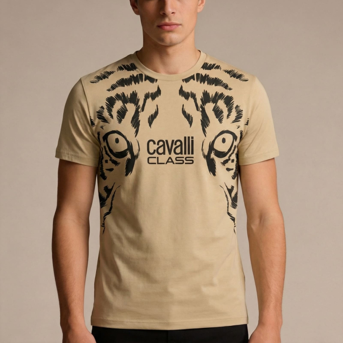 Tricou barbati Cavalli Class bej model CA-28592 [2]